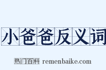 小爸爸反义词是什么意思的图片